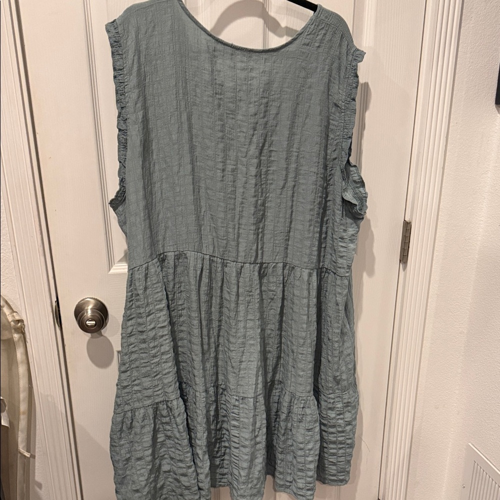 Sonoma Sleeveless Textured Tiered Tunic in Dusty Teal - Picture 6 of 6